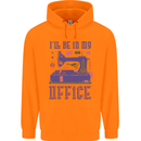 Funny Sewing Machine Seamstress Tailor Childrens Kids Hoodie Orange