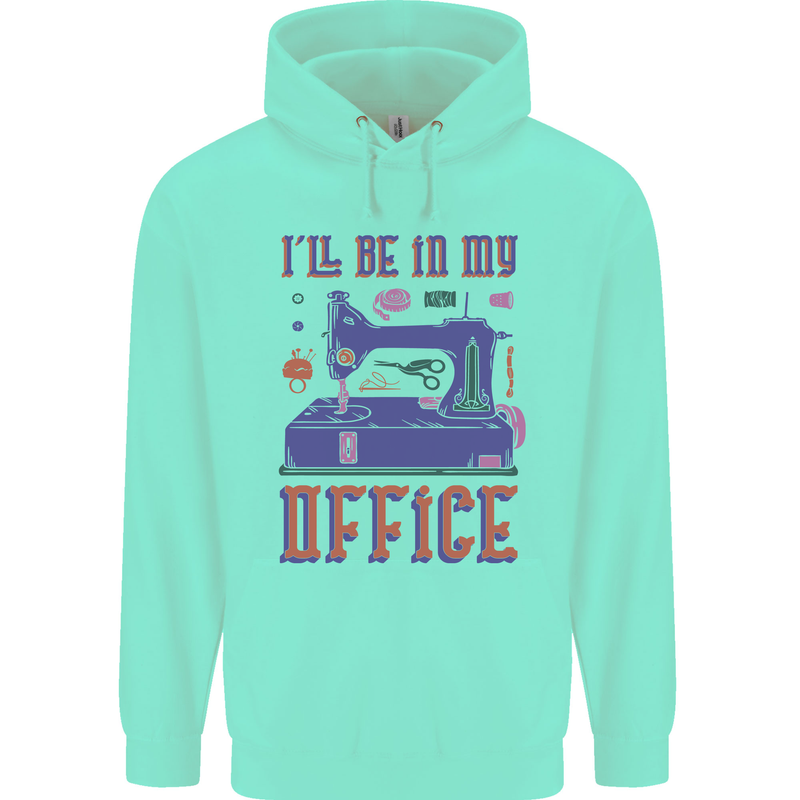 Funny Sewing Machine Seamstress Tailor Childrens Kids Hoodie Peppermint