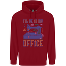 Funny Sewing Machine Seamstress Tailor Childrens Kids Hoodie Red