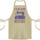 Funny Sewing Machine Seamstress Tailor Cotton Apron 100% Organic Khaki