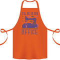 Funny Sewing Machine Seamstress Tailor Cotton Apron 100% Organic Orange