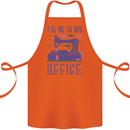 Funny Sewing Machine Seamstress Tailor Cotton Apron 100% Organic Orange