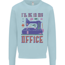 Funny Sewing Machine Seamstress Tailor Kids Sweatshirt Jumper Light Blue