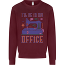 Funny Sewing Machine Seamstress Tailor Kids Sweatshirt Jumper Maroon