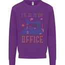Funny Sewing Machine Seamstress Tailor Kids Sweatshirt Jumper Purple