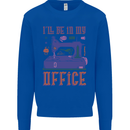 Funny Sewing Machine Seamstress Tailor Kids Sweatshirt Jumper Royal Blue
