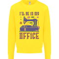 Funny Sewing Machine Seamstress Tailor Kids Sweatshirt Jumper Yellow