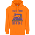 Funny Sewing Machine Seamstress Tailor Mens 80% Cotton Hoodie Orange