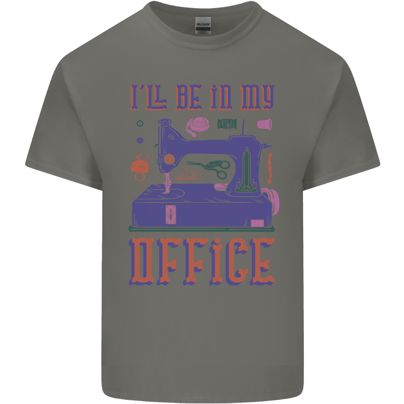 Funny Sewing Machine Seamstress Tailor Mens Cotton T-Shirt Tee Top Charcoal
