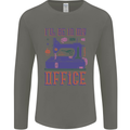 Funny Sewing Machine Seamstress Tailor Mens Long Sleeve T-Shirt Charcoal