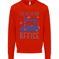 Funny Sewing Machine Seamstress Tailor Mens Sweatshirt Jumper Bright Red