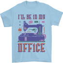 Funny Sewing Machine Seamstress Tailor Mens T-Shirt 100% Cotton Light Blue