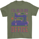 Funny Sewing Machine Seamstress Tailor Mens T-Shirt 100% Cotton Military Green