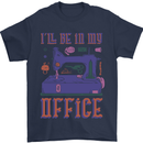 Funny Sewing Machine Seamstress Tailor Mens T-Shirt 100% Cotton Navy Blue