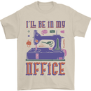 Funny Sewing Machine Seamstress Tailor Mens T-Shirt 100% Cotton Sand