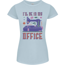 Funny Sewing Machine Seamstress Tailor Womens Petite Cut T-Shirt Light Blue
