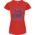Funny Sewing Machine Seamstress Tailor Womens Petite Cut T-Shirt Red