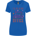 Funny Sewing Machine Seamstress Tailor Womens Wider Cut T-Shirt Royal Blue