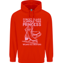 Funny Skater This Princess Wears Ice Skates Childrens Kids Hoodie Bright Red