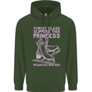 Funny Skater This Princess Wears Ice Skates Childrens Kids Hoodie Forest Green