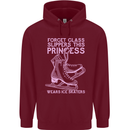 Funny Skater This Princess Wears Ice Skates Childrens Kids Hoodie Maroon
