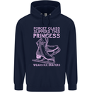 Funny Skater This Princess Wears Ice Skates Childrens Kids Hoodie Navy Blue