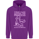 Funny Skater This Princess Wears Ice Skates Childrens Kids Hoodie Purple