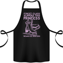 Funny Skater This Princess Wears Ice Skates Cotton Apron 100% Organic Black