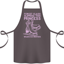 Funny Skater This Princess Wears Ice Skates Cotton Apron 100% Organic Dark Grey