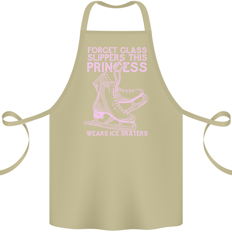 Funny Skater This Princess Wears Ice Skates Cotton Apron 100% Organic Khaki