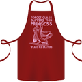 Funny Skater This Princess Wears Ice Skates Cotton Apron 100% Organic Maroon