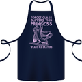 Funny Skater This Princess Wears Ice Skates Cotton Apron 100% Organic Navy Blue