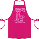 Funny Skater This Princess Wears Ice Skates Cotton Apron 100% Organic Pink