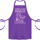 Funny Skater This Princess Wears Ice Skates Cotton Apron 100% Organic Purple