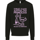 Funny Skater This Princess Wears Ice Skates Kids Sweatshirt Jumper Black