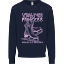 Funny Skater This Princess Wears Ice Skates Kids Sweatshirt Jumper Navy Blue