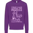 Funny Skater This Princess Wears Ice Skates Kids Sweatshirt Jumper Purple