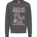 Funny Skater This Princess Wears Ice Skates Kids Sweatshirt Jumper Storm Grey