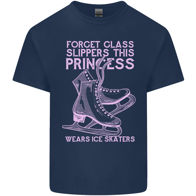 Funny Skater This Princess Wears Ice Skates Kids T-Shirt Childrens Navy Blue