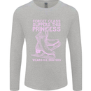 Funny Skater This Princess Wears Ice Skates Mens Long Sleeve T-Shirt Sports Grey