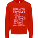 Funny Skater This Princess Wears Ice Skates Mens Sweatshirt Jumper Bright Red