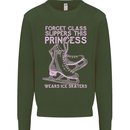 Funny Skater This Princess Wears Ice Skates Mens Sweatshirt Jumper Forest Green