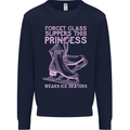 Funny Skater This Princess Wears Ice Skates Mens Sweatshirt Jumper Navy Blue