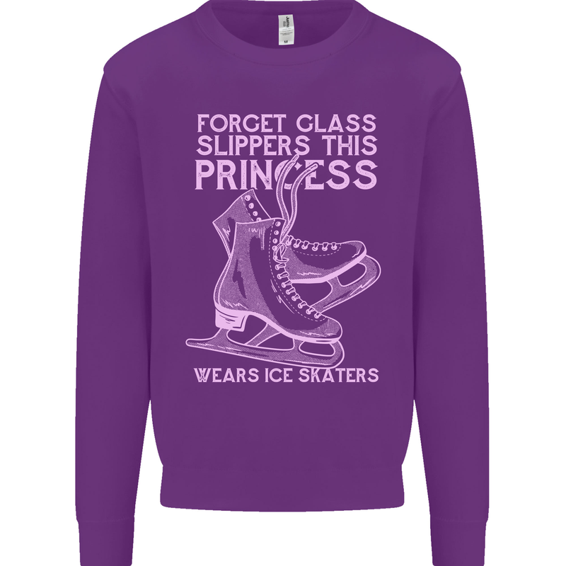 Funny Skater This Princess Wears Ice Skates Mens Sweatshirt Jumper Purple