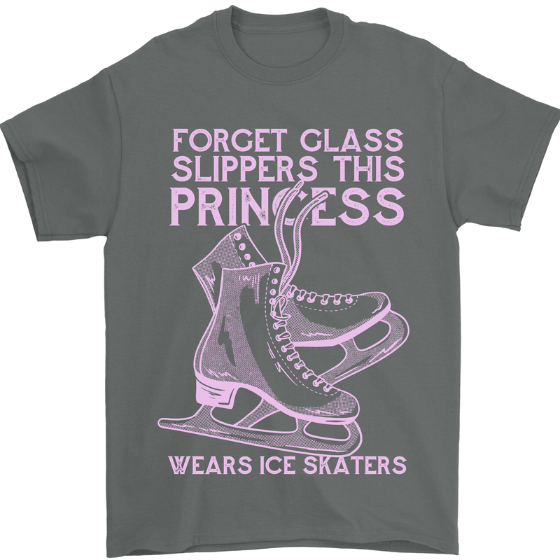Funny Skater This Princess Wears Ice Skates Mens T-Shirt 100% Cotton Charcoal