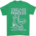 Funny Skater This Princess Wears Ice Skates Mens T-Shirt 100% Cotton Irish Green
