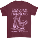 Funny Skater This Princess Wears Ice Skates Mens T-Shirt 100% Cotton Maroon