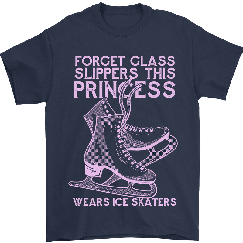 Funny Skater This Princess Wears Ice Skates Mens T-Shirt 100% Cotton Navy Blue