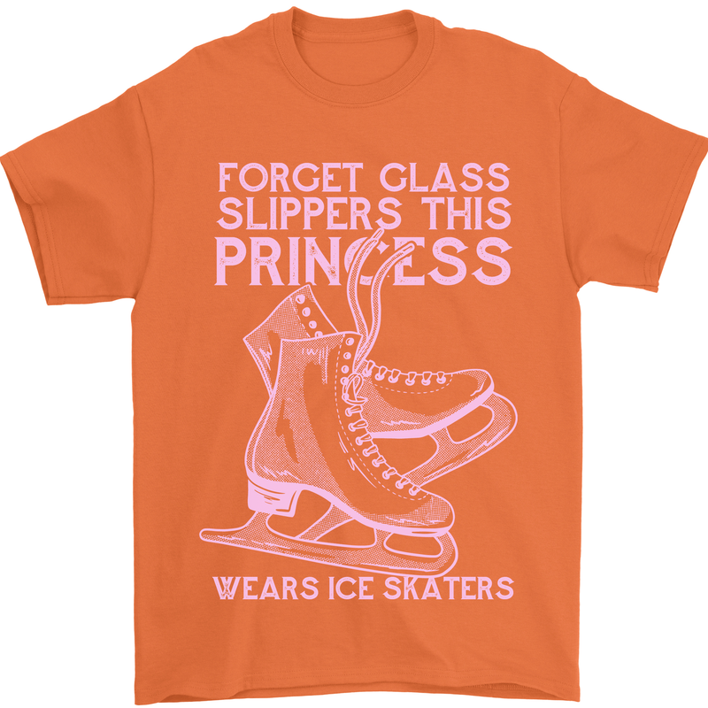 Funny Skater This Princess Wears Ice Skates Mens T-Shirt 100% Cotton Orange