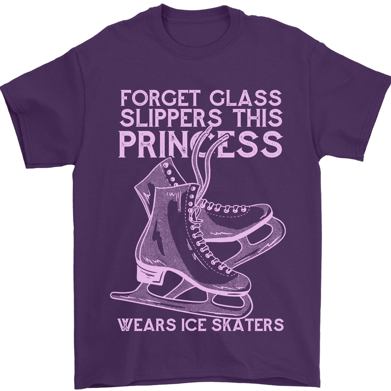 Funny Skater This Princess Wears Ice Skates Mens T-Shirt 100% Cotton Purple